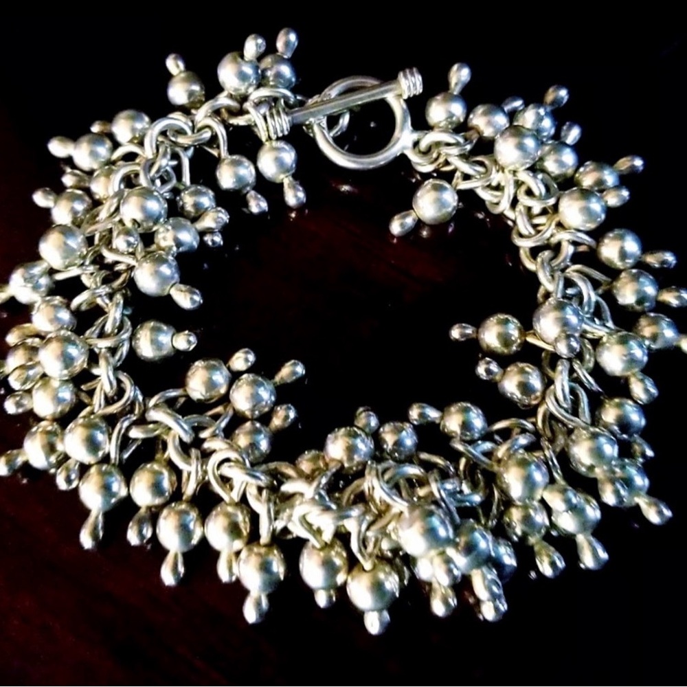 Retired Silpada 925 Sterling Silver Cha Cha Bracelet with Toggle Clasp - Picture 6 of 13